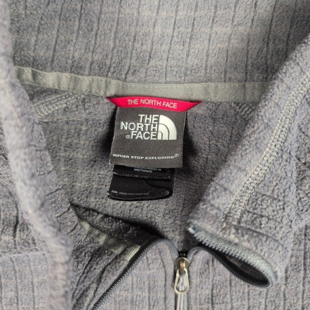 The North Face Mens Quarter Zip Fleece Pullover Long Sleeve Gray Size L - Picture 3 of 6